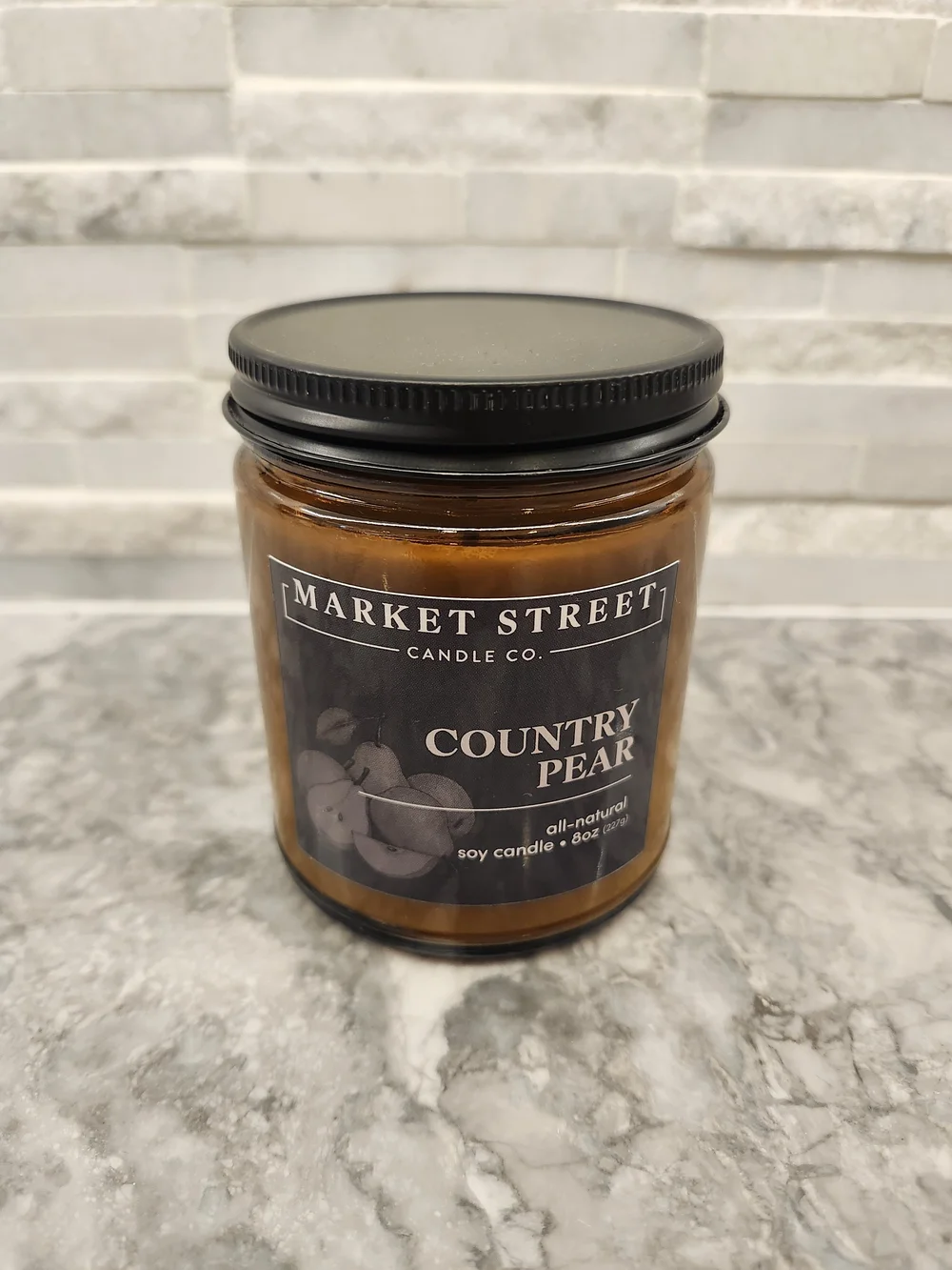 Market Street Candle Co Country Pear 8 oz Soy Candle NEW
